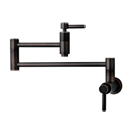 Houseables 21"" Pot Filler, Wall Mount, Modern Oil Rubbed Bronze, Retractable, Double Joint Spout | Walmart (US)