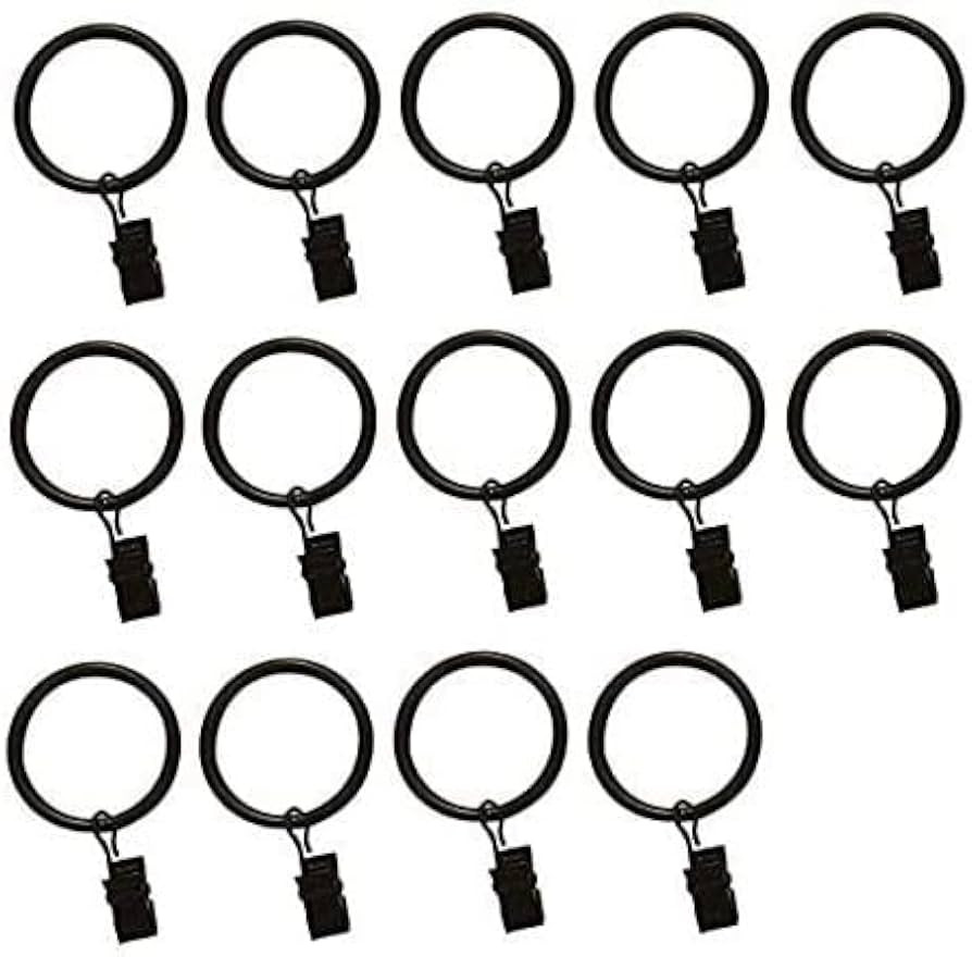 Curtain Rings (14, Black) | Amazon (US)