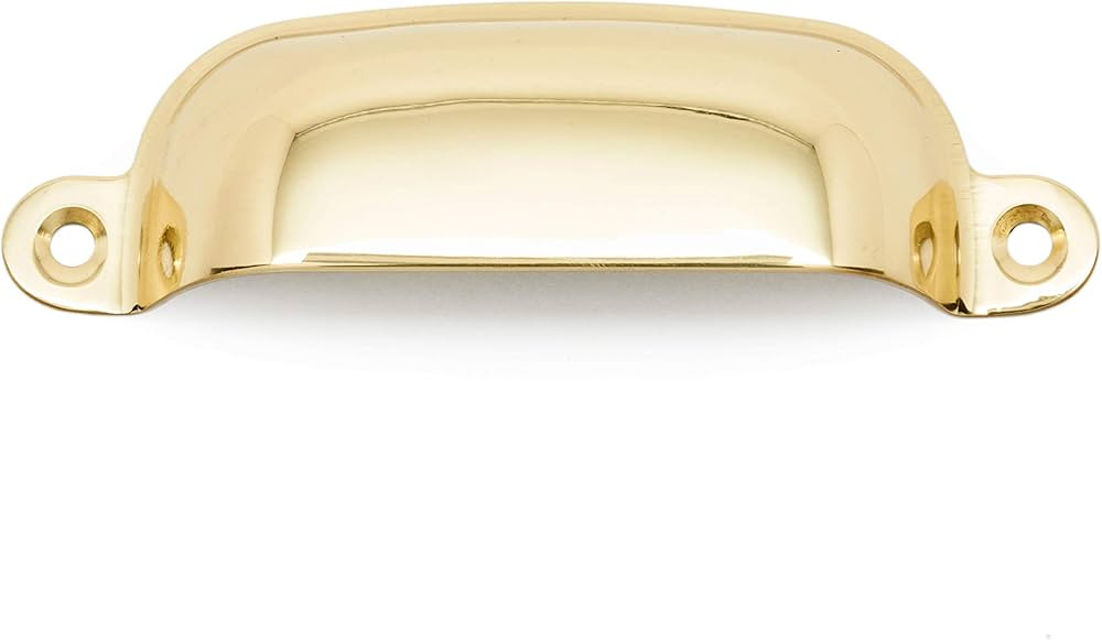 RK International RKI Polished Brass R.K. International CF 5250 B Flat Box Cup Pull | Amazon (US)