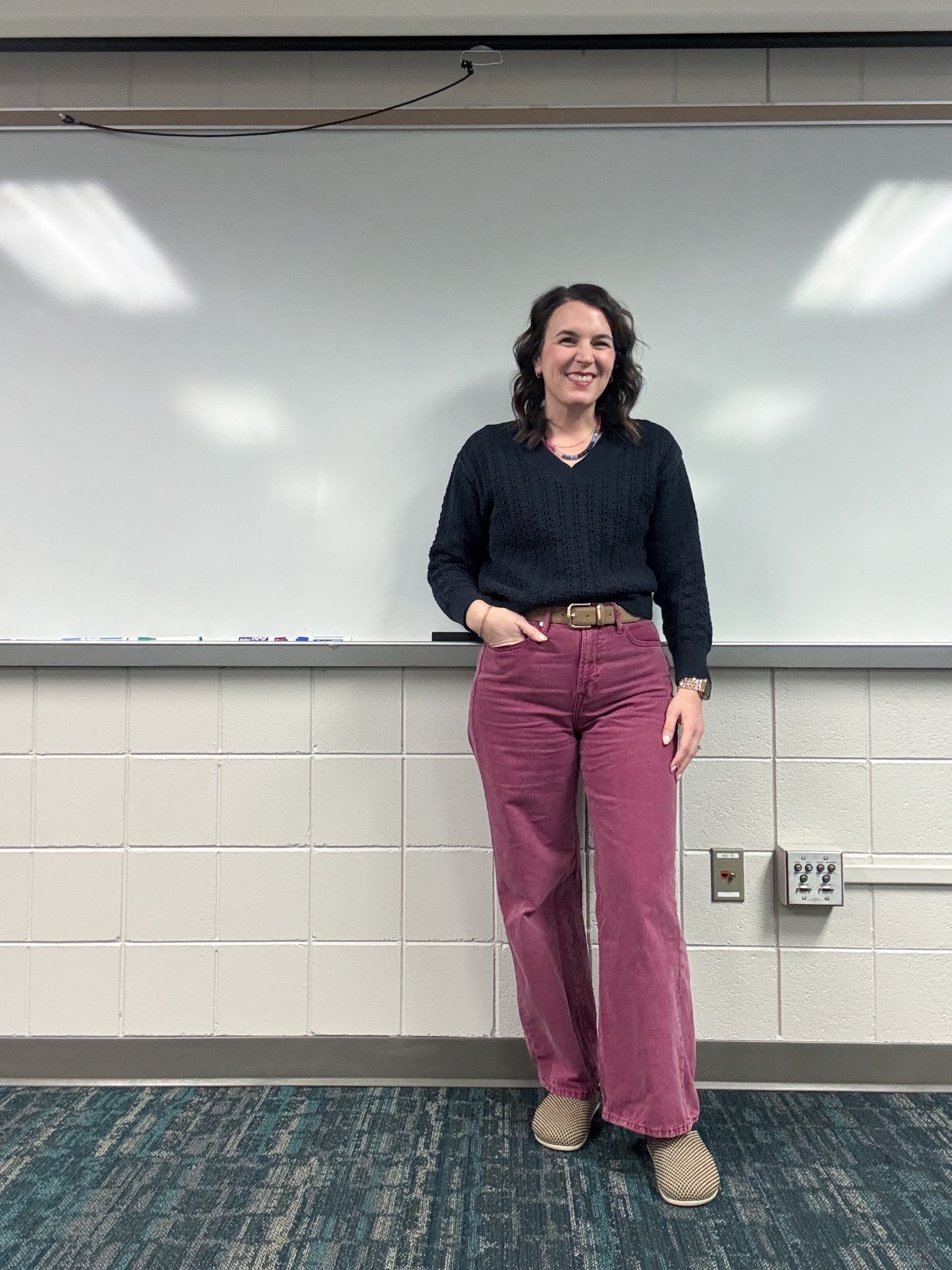 These plum jeans are just fun!