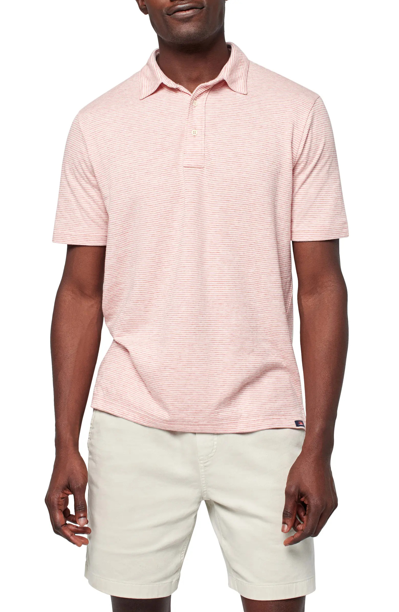 Cloud Stripe Cotton & Modal Polo | Nordstrom