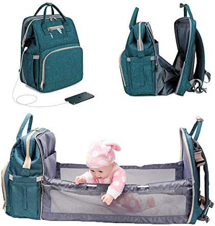 3 in 1 Diaper Bag Christmas Backpack Foldable Baby Bed Multi-functional Waterproof Mummy Bag with... | Amazon (US)