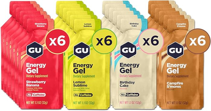 GU Energy Original Sports Nutrition Energy Gels, 24-Count, Vegan, Gluten-Free, Kosher, and Dairy-... | Amazon (US)