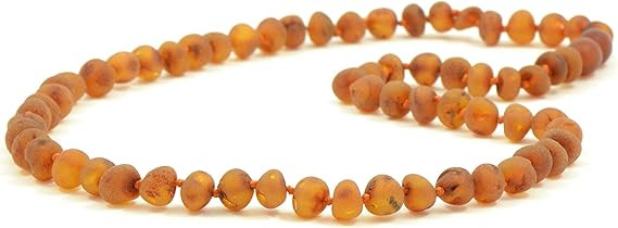 Raw Amber Necklaces for Adults - 17.7 inches (45 cm) - Cognac Color - Hand-Made from Unpolished/A... | Amazon (US)