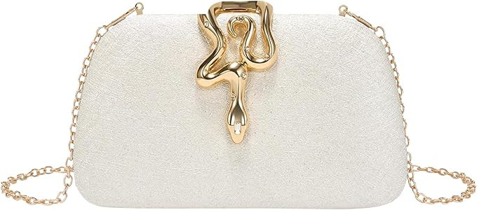 Glitter Clutch for Women, Elegant Evening Purse Formal, Sparkly Wedding Bag for Parties Cocktail ... | Amazon (US)