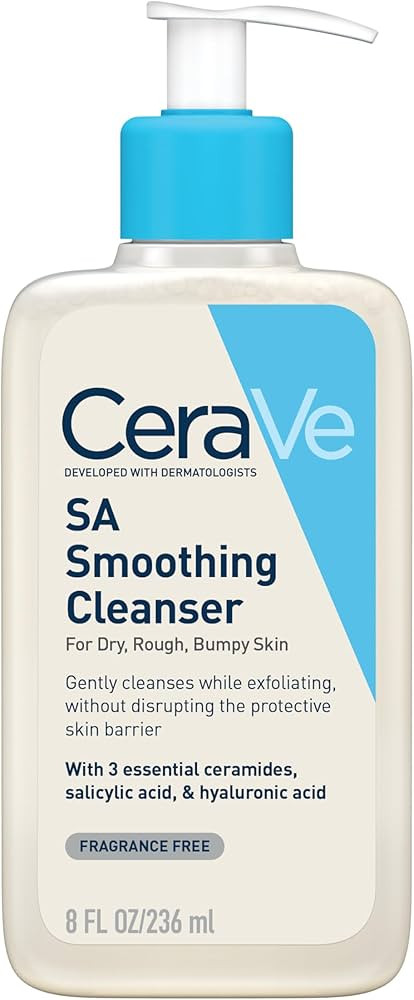CeraVe SA Smoothing Cleanser with Salicylic Acid, 3 Essential Ceramides & Hyaluronic Acid for Dry... | Amazon (UK)