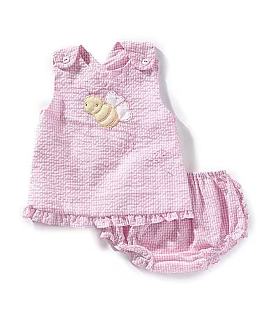 Petit Ami Baby Girls Sleeveless Bumblebee-Applique Popover Top  Matching Bloomer Set -  12 Months | Dillard's
