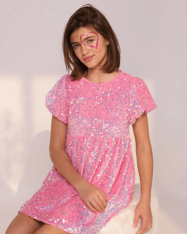 Pretty in Pink Sequin Dress | Lola + The Boys