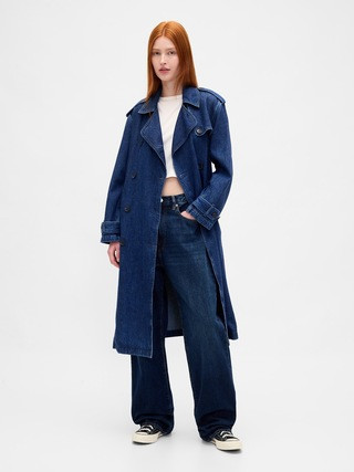 UltraSoft Denim Trench Coat | Gap (US)