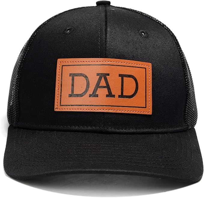 PAUPPY Dad Hat Gifts for Father's Day,New Grandpa Gifts Mesh Trucker Hat Golf Hat Leather Patch H... | Amazon (US)
