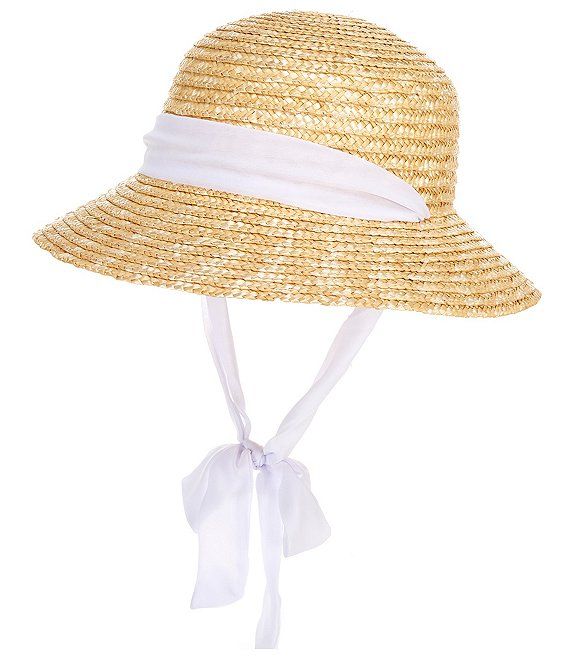 Little Girls Ribbon Straw Hat | Dillards