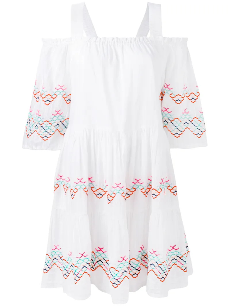 Essentiel Antwerp - Embroidered Cold Shoulder Dress - Women - Cotton/Polyester - 34 | Farfetch EU