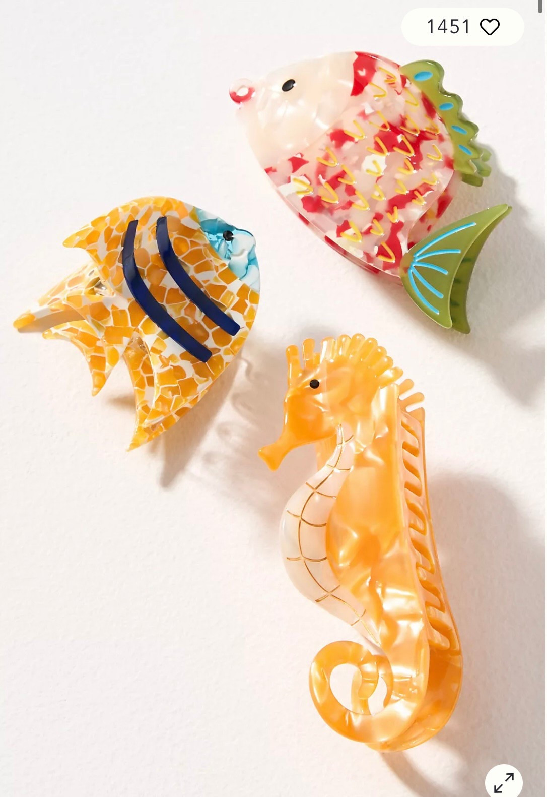 Fish Claw Clips #anthropologie perfect for summer!

#LTKStyleTip #LTKSwim #LTKFindsUnder50