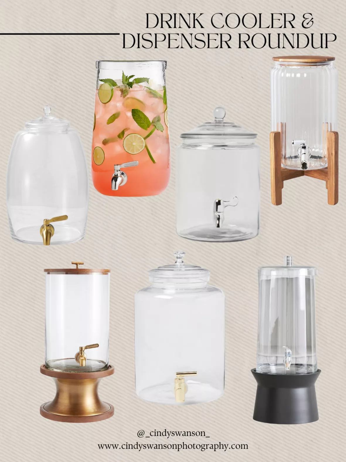 Williams Sonoma Glass Beverage Dispenser
