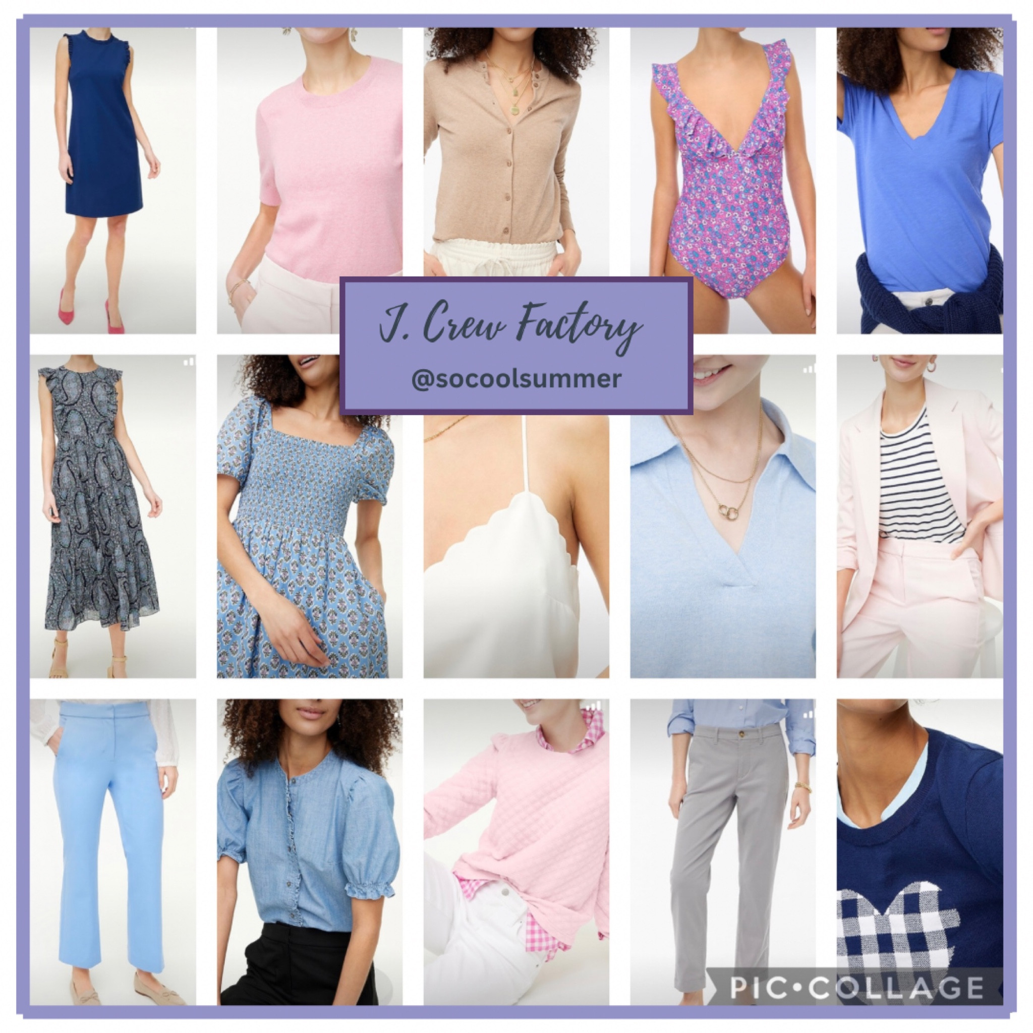 J. Crew Factory picks for summer seasonal palettes. 50% off everything this weekend. I spy a mushroom cardigan, adorable bathing suit and a beautiful smoky maxi dress!

#LTKsalealert #LTKunder100 #LTKSale