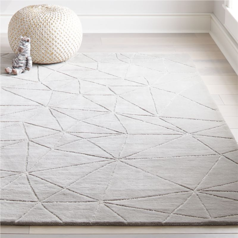 Crystal Mosaic Kids Rug (Grey) | Crate and Barrel | Crate & Barrel