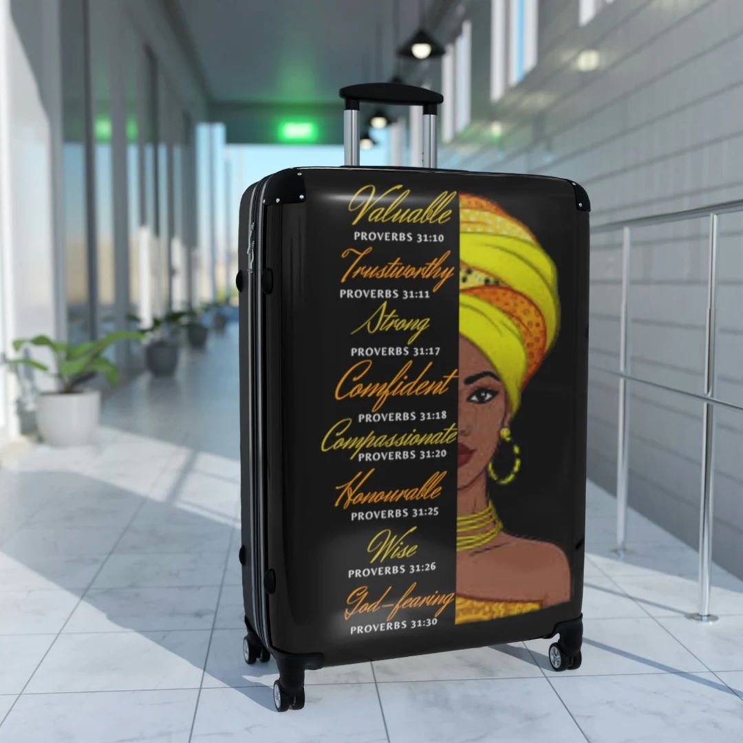 Afro American Proverbs 31 Woman Bible Verse Luggage Woman of - Etsy | Etsy (US)