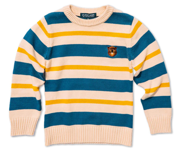 Wilderness Beaver Striped Kids Sweater | Kiel James Patrick