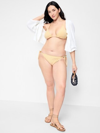 Eyelet String Bikini Swim Bottoms | Old Navy (US)