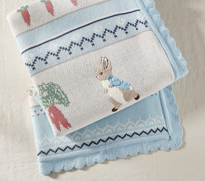 Peter Rabbit™ Garden Fair Isle Heirloom Baby Blanket | Pottery Barn Kids