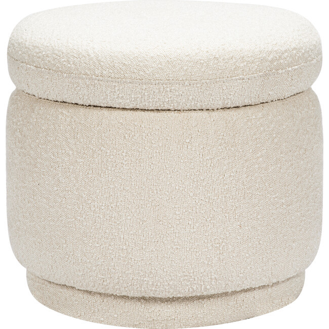 Enoki Storage Ottoman, Ivory Boucle | Maisonette