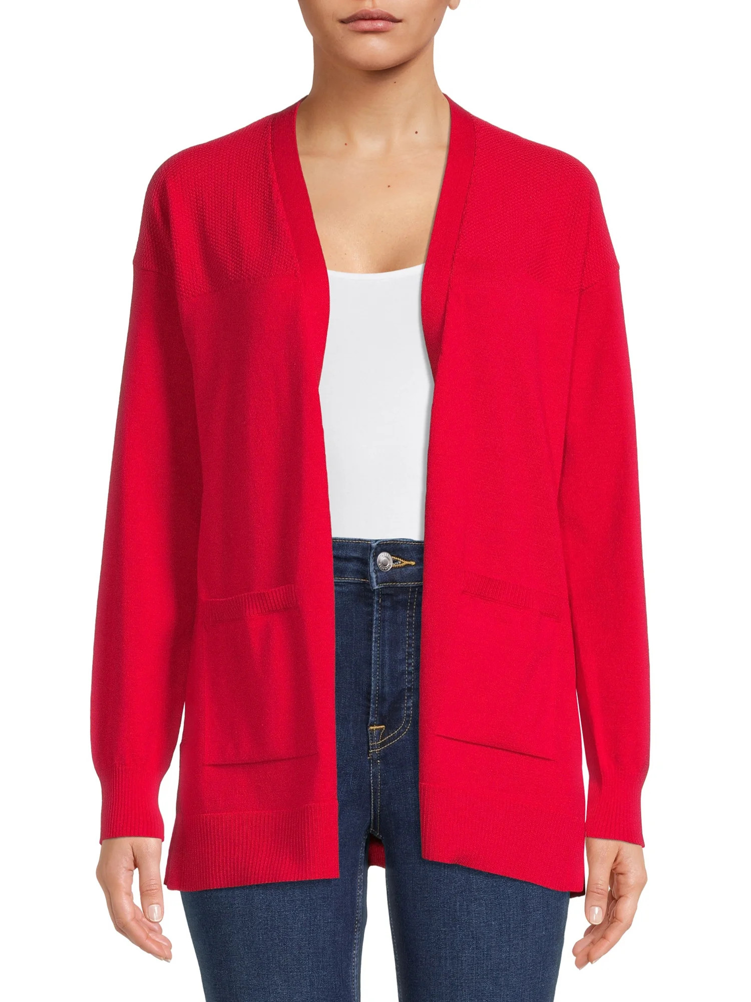 Time and Tru Women's Open Front Cardigan Sweater | Walmart (US)
