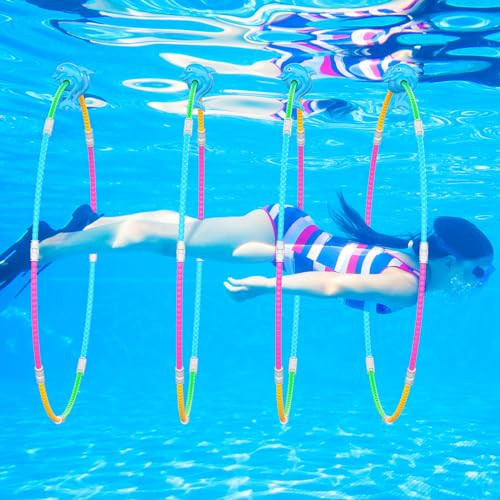 Pool Toys for Kids, 4-Packs Swim Through Rings Pool Diving, Water Toys Pool Rings Underwater Swimming Toys, Ideal Gifts Pool Hoop Accessories Toys for Boys/Girls Ages 3-12 | Amazon (US)