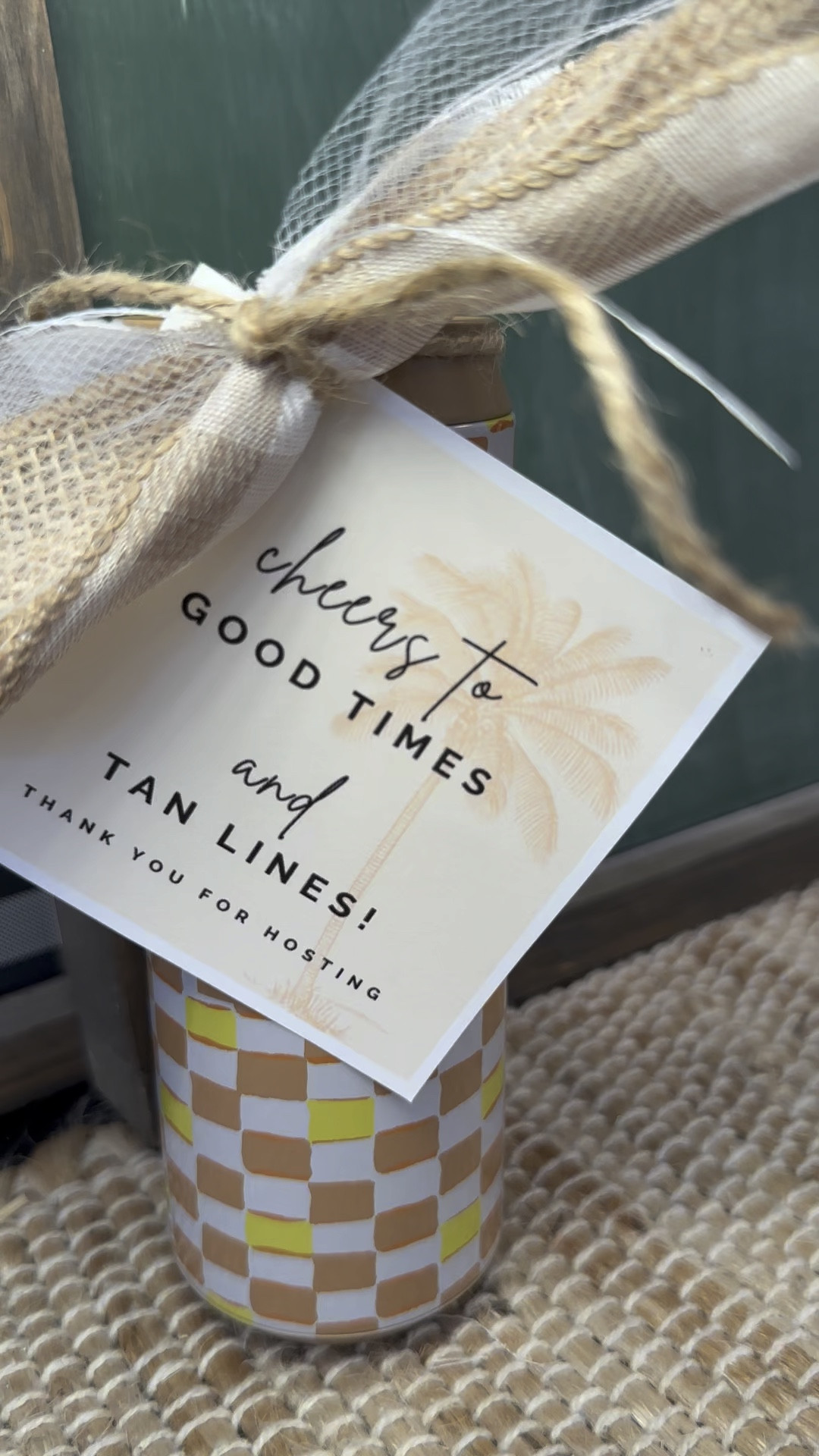 Summertime hostess gift idea! Cheers To Good times & Tan Lines! Thank You For Hosting 🖤 I love the duo of this gift tag & soda can candle! The perfect pair. Happy Gifting! 

#LTKParties #LTKVideo #LTKSeasonal