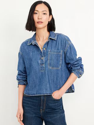 Jean Popover Shirt | Old Navy (US)