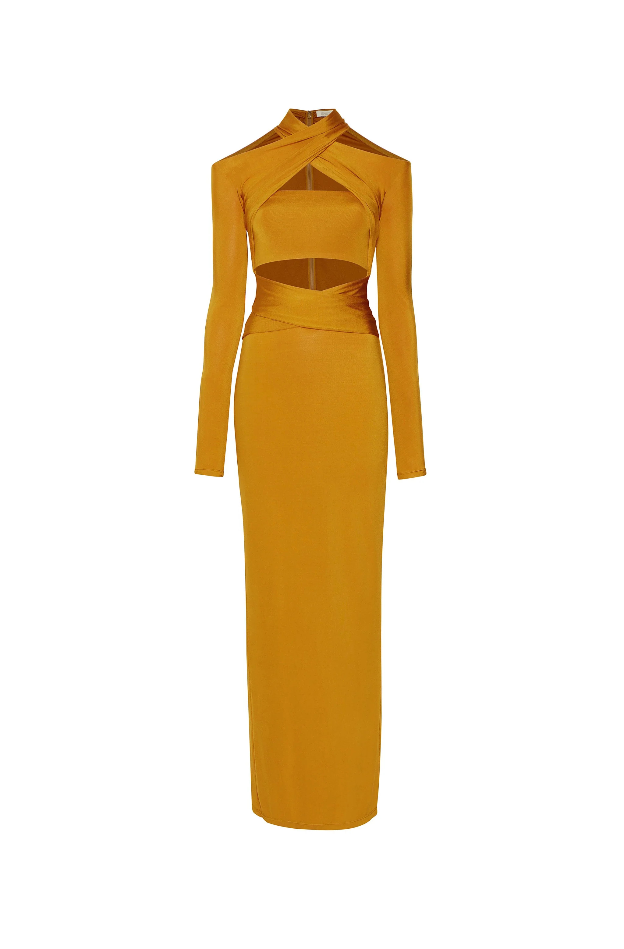 Jersey Longsleeve Cutout Wrap Dress | LAPOINTE