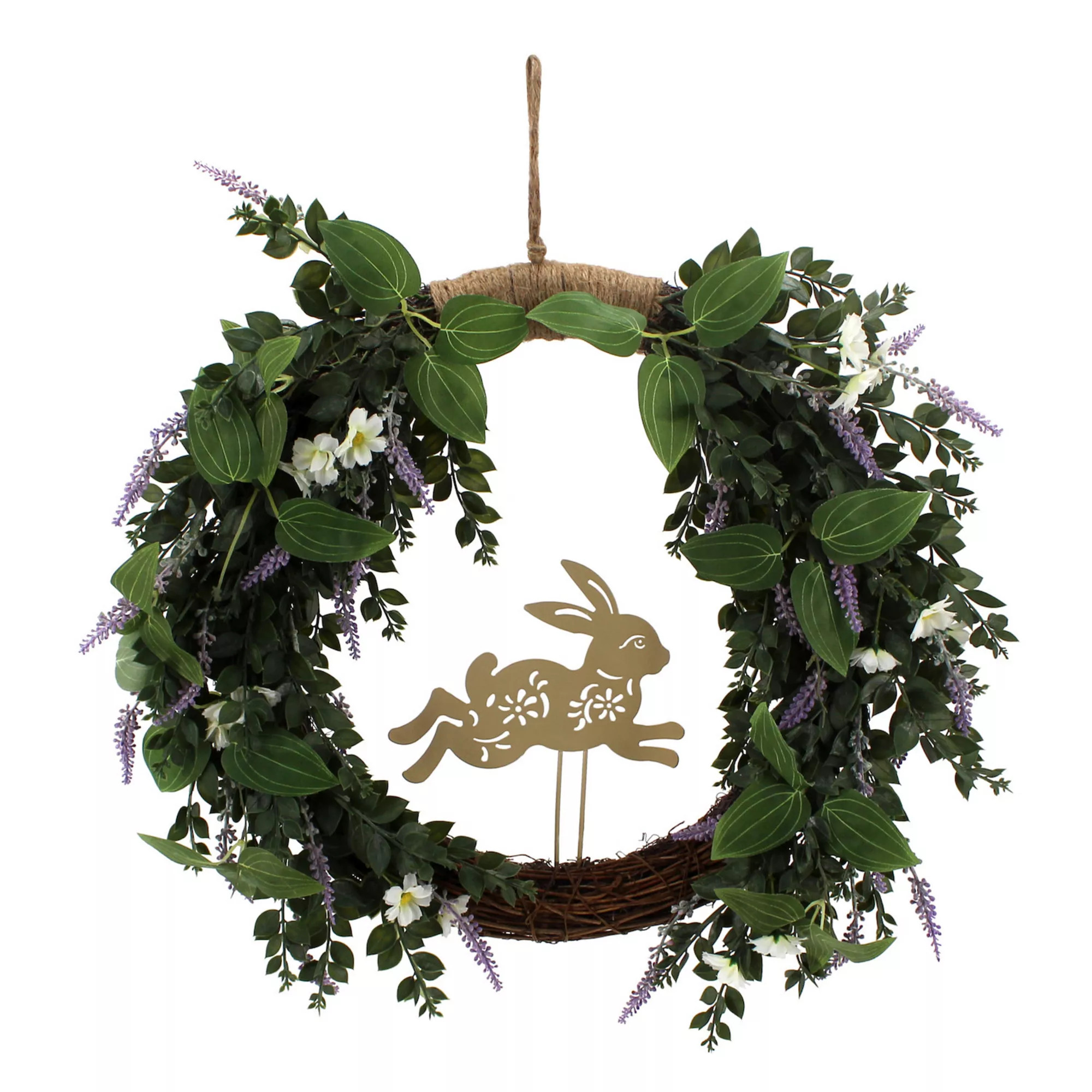 Celebrate Together Easter Gold Metal Bunny Greenery Wreath | Kohl's
