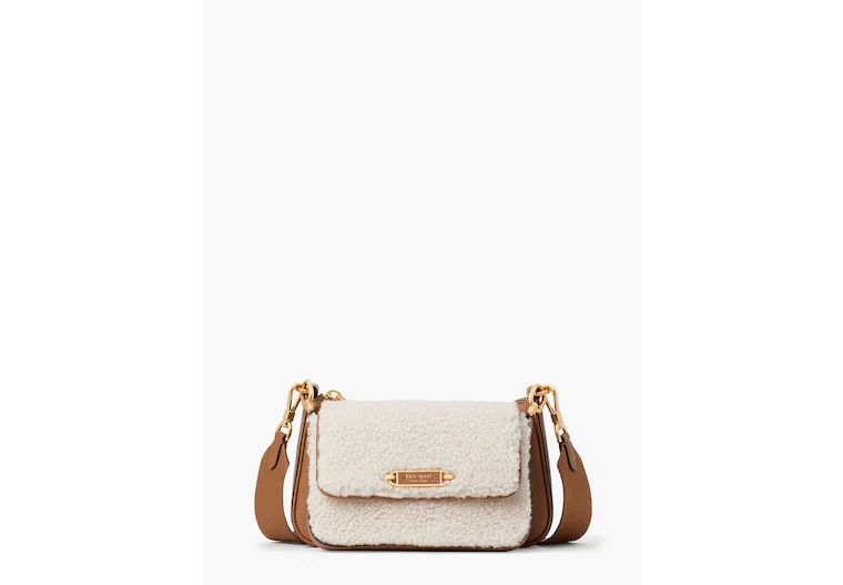 Morgan Shearling & Pebbled Leather Double Up Crossbody | Kate Spade (US)