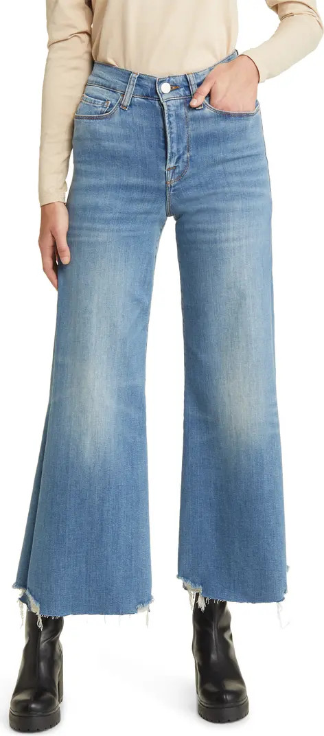 Le Palazzo High Waist Crop Wide Leg Jeans | Nordstrom