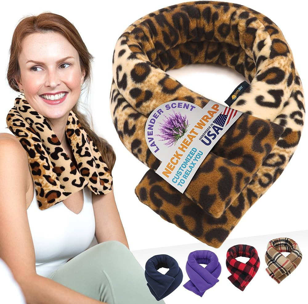 SunnyBay Microwave Heating Pad, Microwavable Heated Neck and Shoulder Wrap, Soothing Weighted Moi... | Amazon (US)