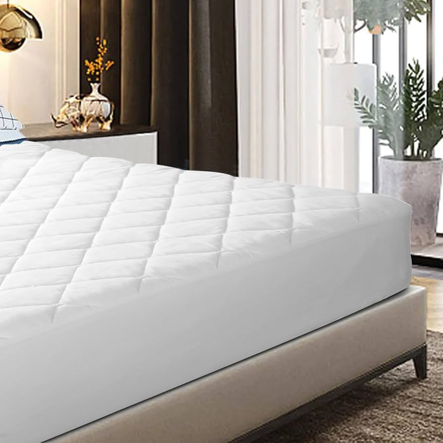 EIUE Quilted Mattress Pad - Lightweight Yet Substantial, Elastic Fitted Mattress Topper Protector... | Amazon (US)