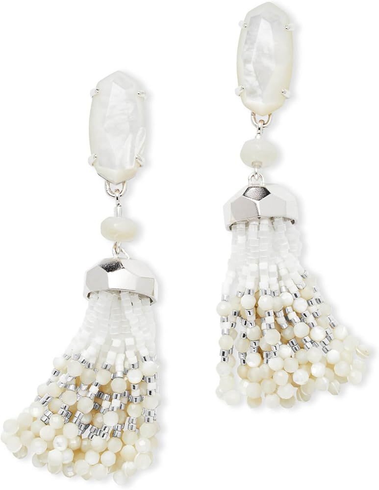 Kendra Scott Dove Earrings Rhodium/Ivory/Mother-Of-Pearl One Size | Amazon (US)