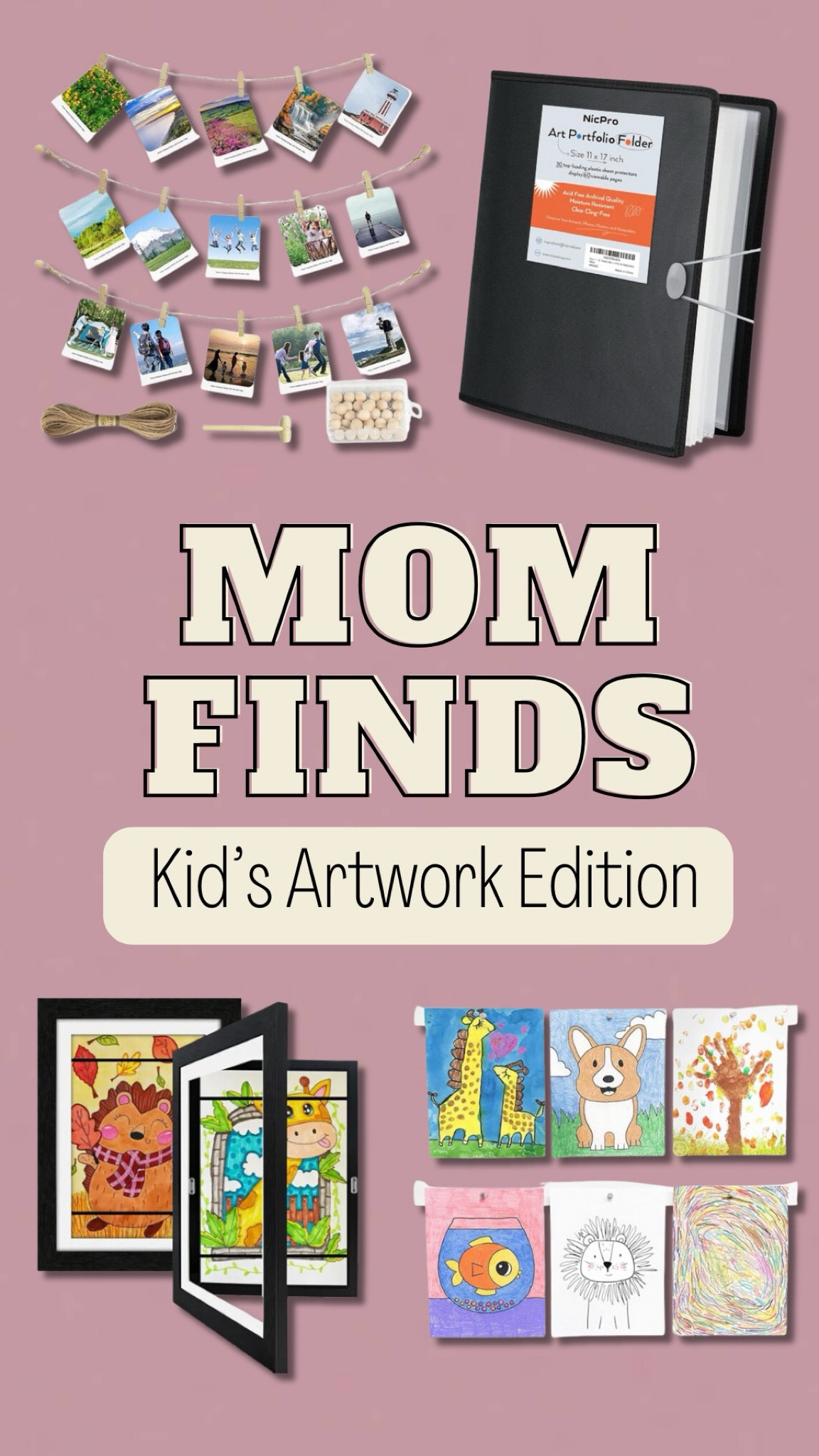 Mom Finds: Kid’s Artwork Edition! Are you constantly grappling with how to effectively display your children's artistic creations? Look no further! Here's the perfect solution for you!

#LTKkids #LTKfindsunder50 #LTKfamily