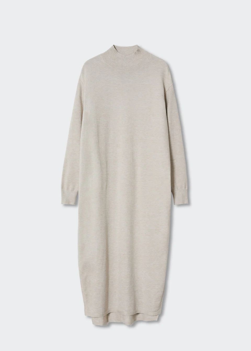 Knitted perkins neck dress -  Women | Mango United Kingdom | MANGO (UK)