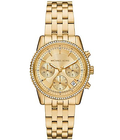 Michael Kors Women's Mini Bryant Chronograph Stainless Steel Bracelet Watch - Gold | Dillard's