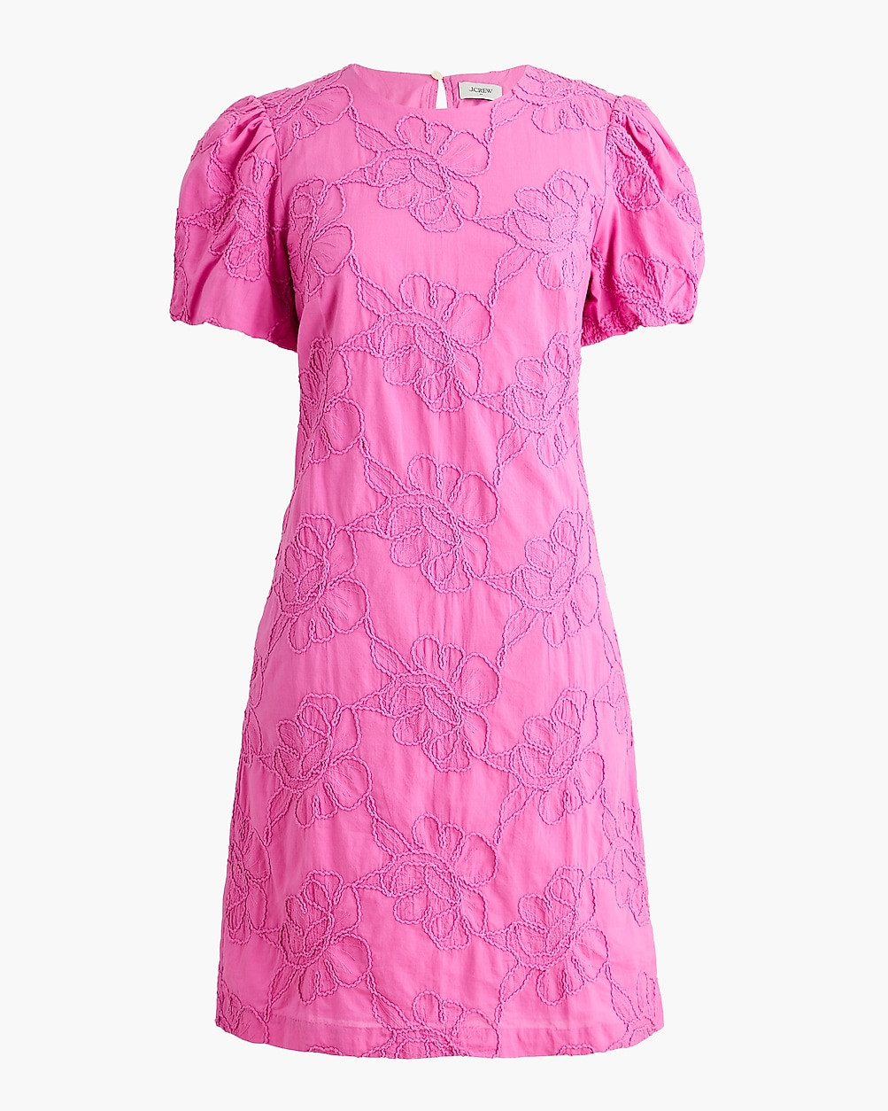 Embroidered puff-sleeve mini dress | J.Crew Factory