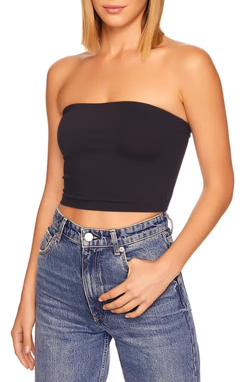 Susana Monaco Core Crop Tube Top in Midnight at Nordstrom, Size Medium | Nordstrom