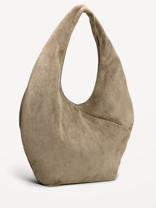 Oversized Suede Hobo Bag | Old Navy (US)