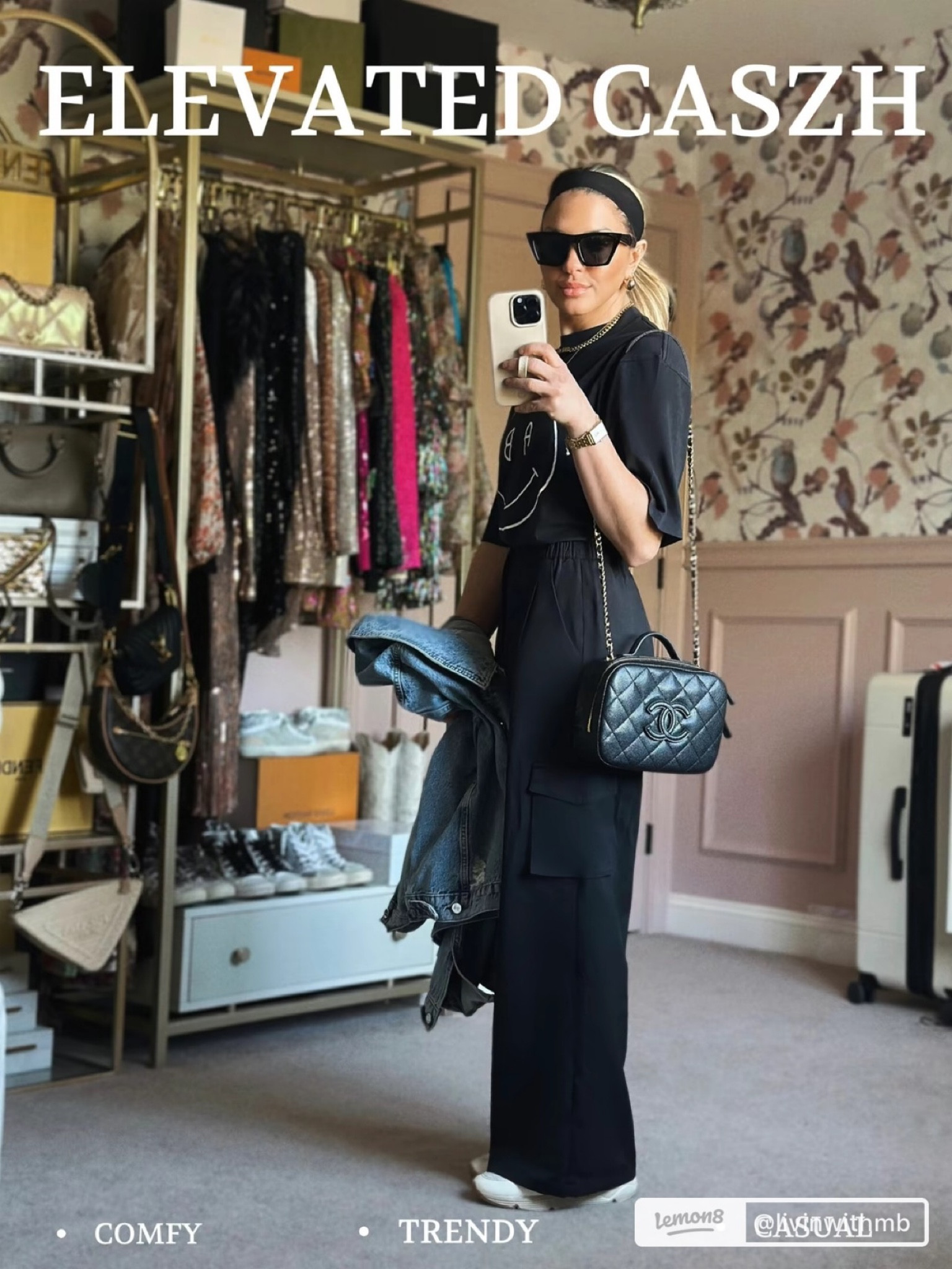 Elevated Casual Fit👏🏼

Basic black tee
Black tailored utility cargo pants
Oversized denim jacket
Chunky sneakers
Chanel bag
My fave Amazon sunnies!

#LTKitbag #LTKFind #LTKstyletip