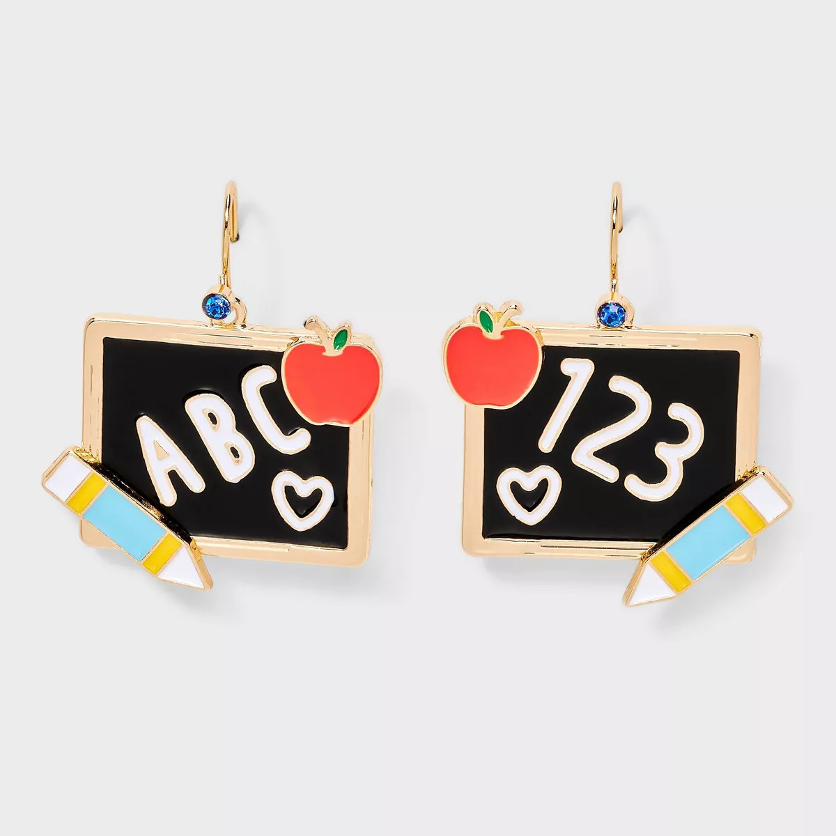 Teacher ABC Chalk Board Earrings - Multicolor | Target