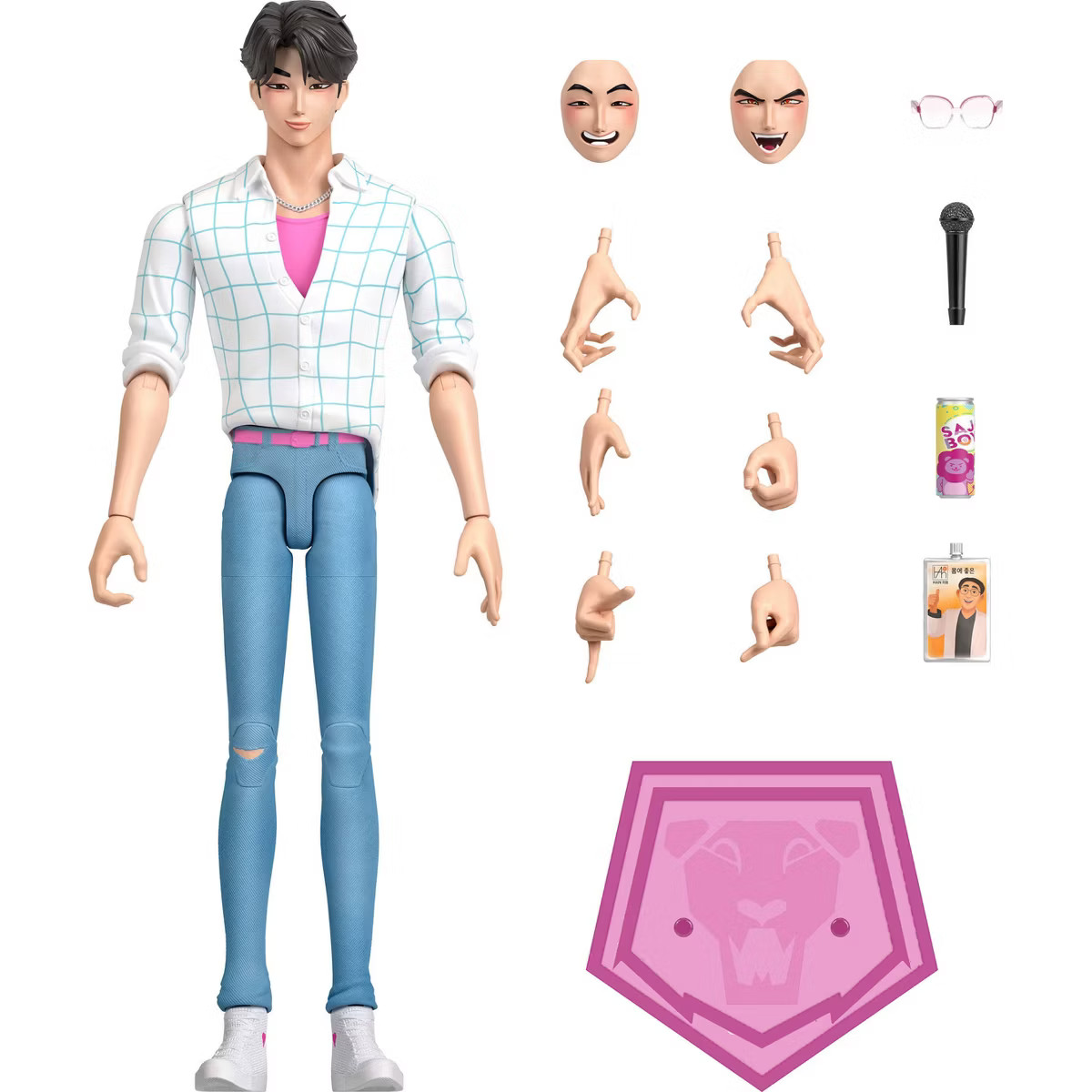 KPop Demon Hunters Saja Boys Jinu 6.7" Action Figure with Accessories & Swappable Faces & Hands | Target
