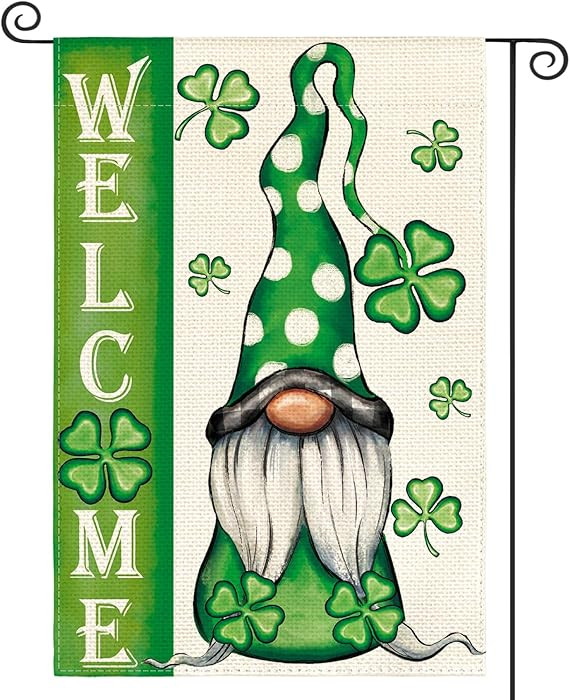 AVOIN colorlife Welcome St Patricks Day Garden Flag 12x18 Inch Double Sided, Leprechaun Gnome Sha... | Amazon (US)