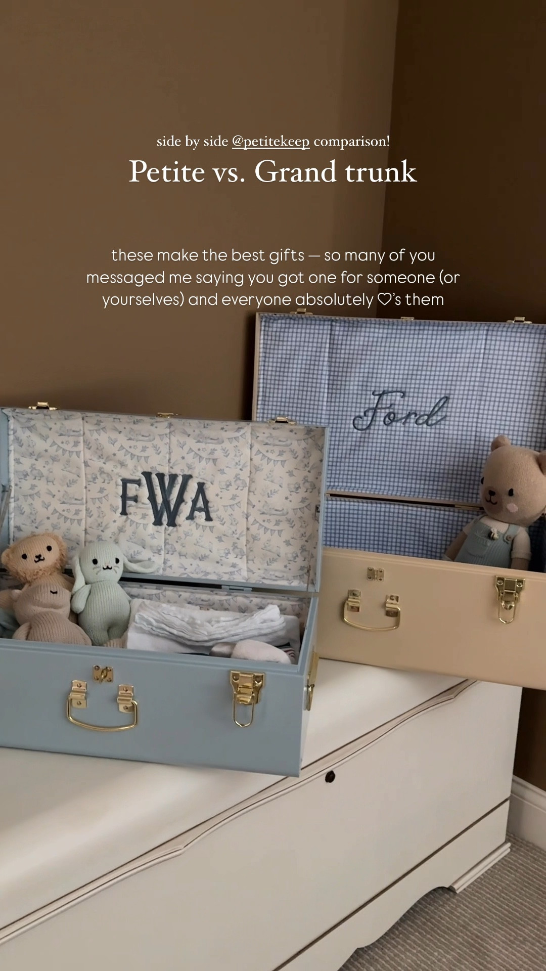 Baby shower , first birthday gift idea 🔐 everyone LOVES these keepsake trunks — I have the petite size and grand size 

#LTKBaby #LTKFamily #LTKBump