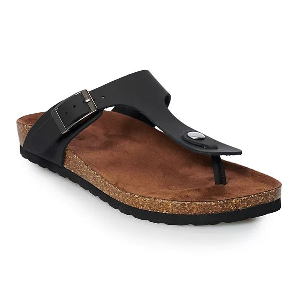 Sonoma Goods For Life® Porcelain Leather Slide Sandals | Kohl's