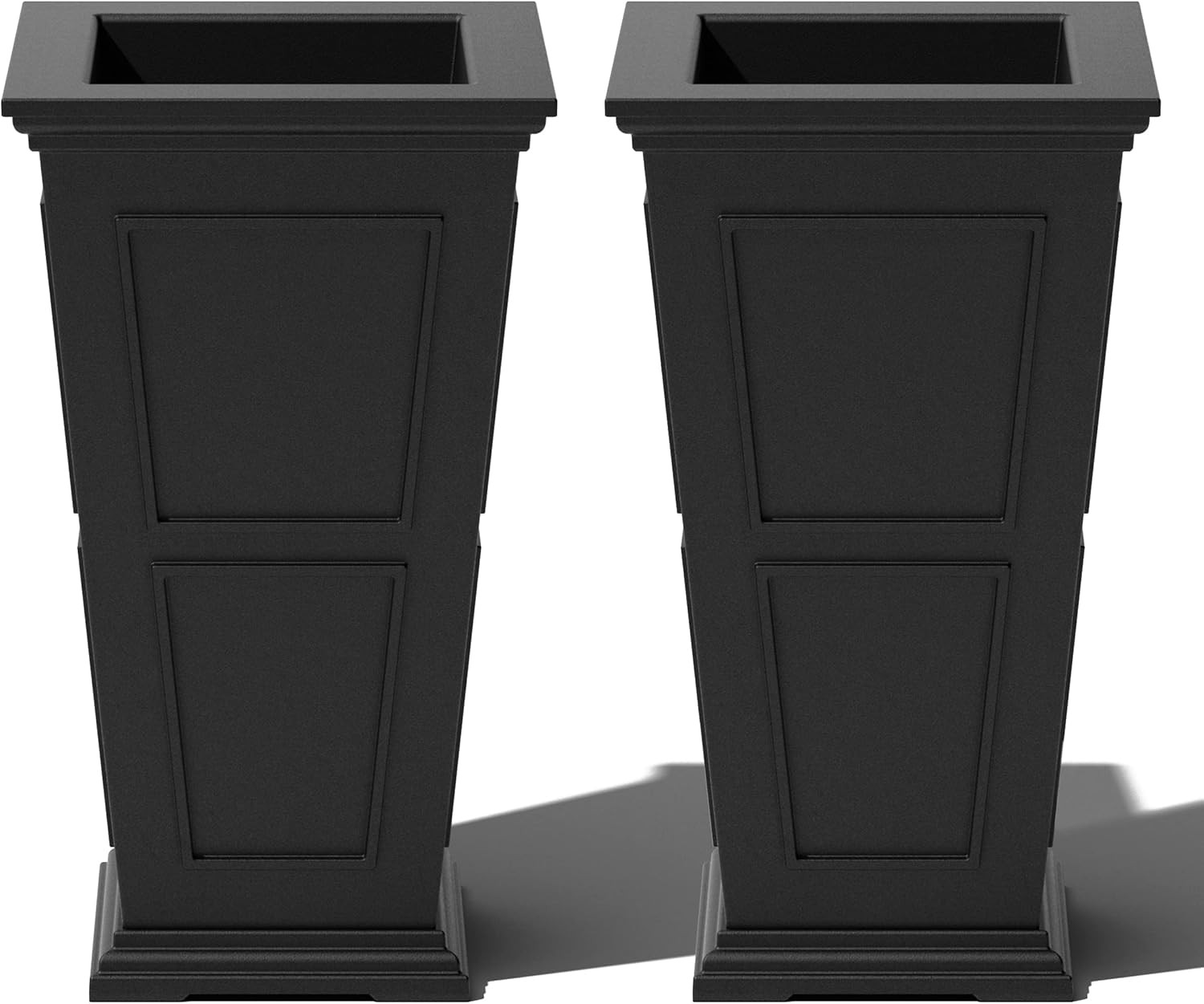 Veradek Brixton Tall Planter - 2 Pack (28 inch, Black) | Amazon (US)