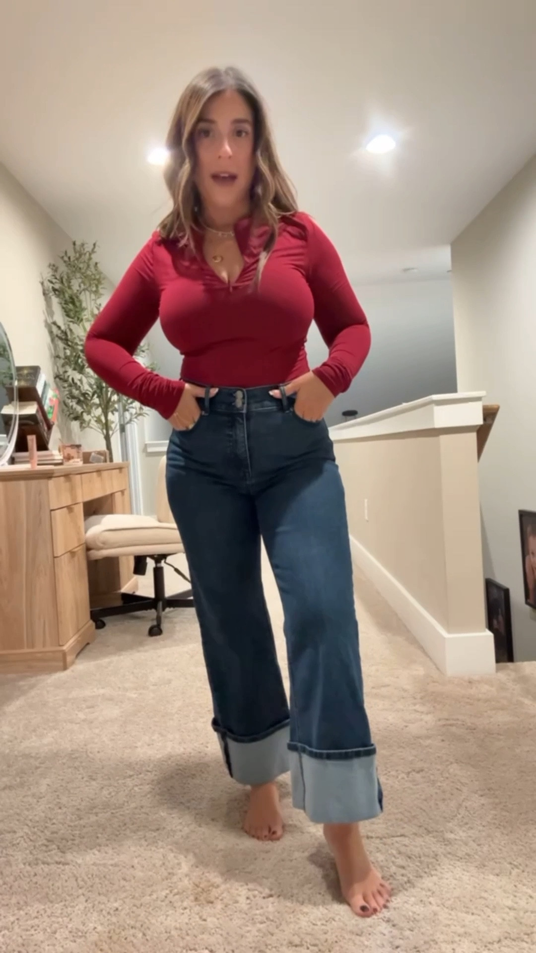 Amazon, what are you doing with this double lined top?!? I am completely blown away by how gorgeous and flattering this is. I paired it with some of the best short girl friendly Walmart jeans and I am  loving this look. 
Affordable petite outfit, casual mom outfit inspo 

#LTKMidsize #LTKPetite #LTKSeasonal
